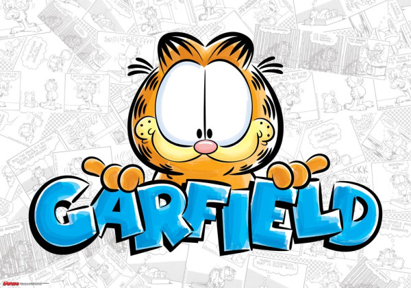 Garfield Scetched Poster Multicolor