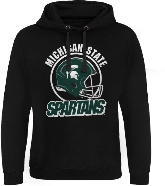Michigan State University Spartans Helmet Epic Hoodie Black