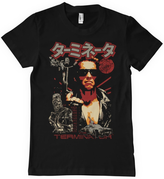 The Terminator Japanese Poster T-Shirt Black