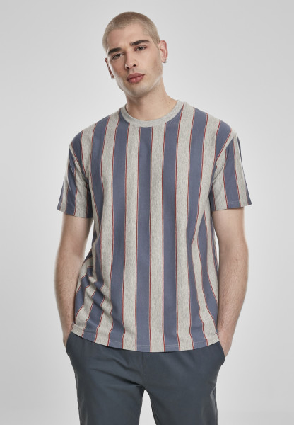 Urban Classics T-Shirt Printed Oversized Bold Stripe Tee Vintageblue