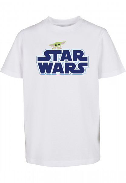 Mister Tee T-Shirt Kids Star Wars Blue Logo Tee white
