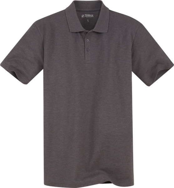 Terrax Basic Poloshirt Anthrazit Melange