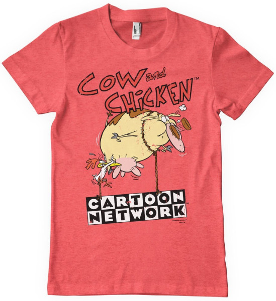 Cow And Chicken Balloon T-Shirt Red/Heather