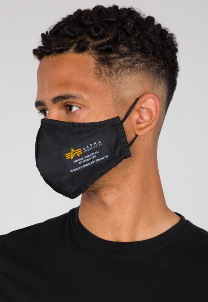 Alpha Industries Maske Crew Face Mask Black