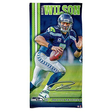 Seattle Seahawks Russell Wilson NFL Strandtuch American Football NFL Multicolor