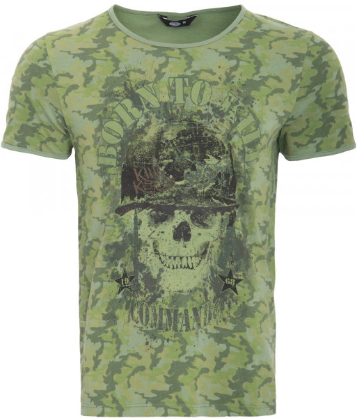 King Kerosin T-Shirt mit Print KK220052 Evergreen