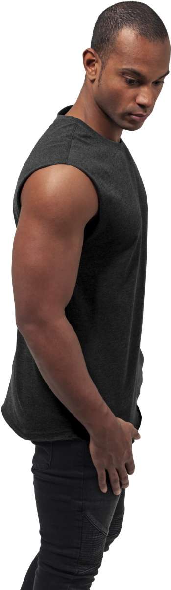 Urban Classics Tanktop Open Edge Sleeveless Tee Black | T-Shirts