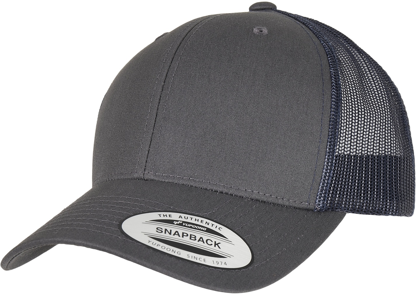 Flexfit Cap Retro Trucker 2-Tone Charcoal/Blau - Herren / Unisex