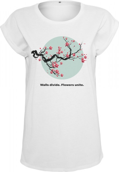 Mister Tee Damen Ladies Flowers Unite Tee White