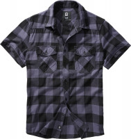 Brandit Men Hemd Checkshirt halfsleeve Black/Grey