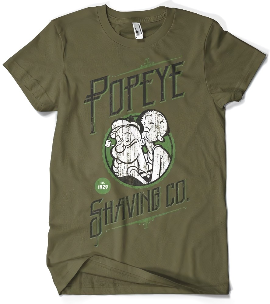 Popeye's Shaving Co T-Shirt Olive - Herren / Unisex