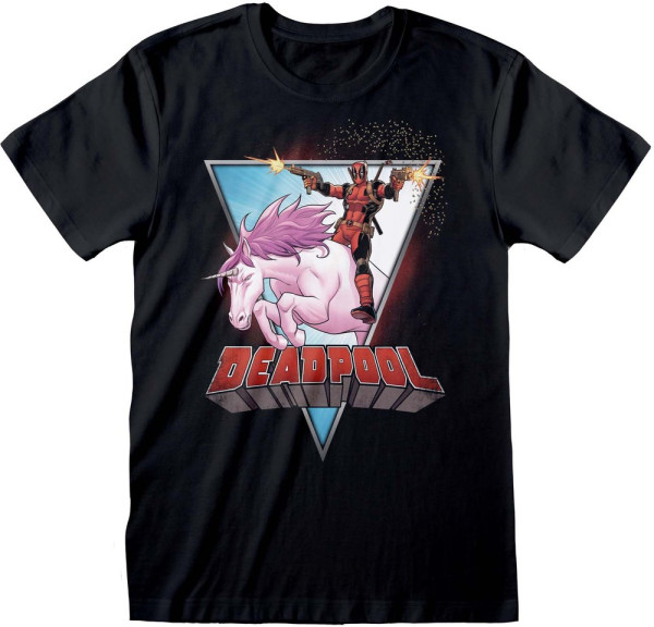 Marvel Comics Deadpool - Unicorn Rider T-Shirt Black