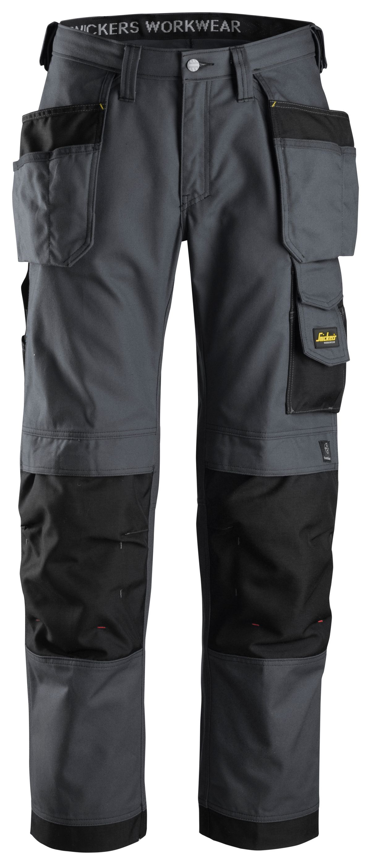 Snickers Canvas Arbeitshose m. Holstertaschen, EN 14404 Stahlgrau-Schwarz - Herren / Unisex