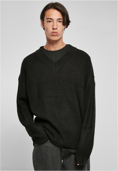 Urban Classics Sweatshirt V-Neck Sweater Black