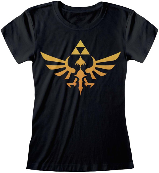 The Legend of Zelda Hyrule Logo Damen Shirt Black
