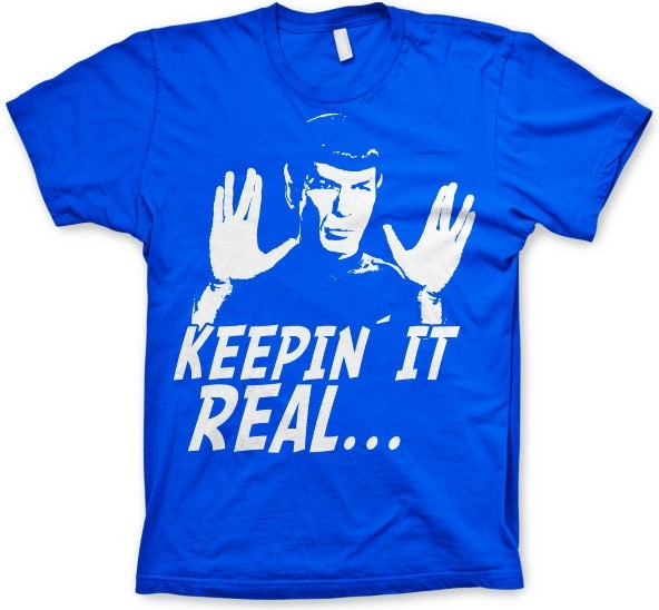 Star Trek Spock Keepin' It Real T-Shirt Blue