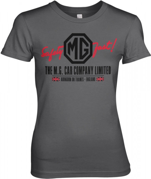 The MG Cars Co. England Girly Tee Damen T-Shirt Dark-Grey