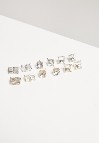 Urban Classics Earring Diamond Earring Set 6-Pairs Silver/Gold