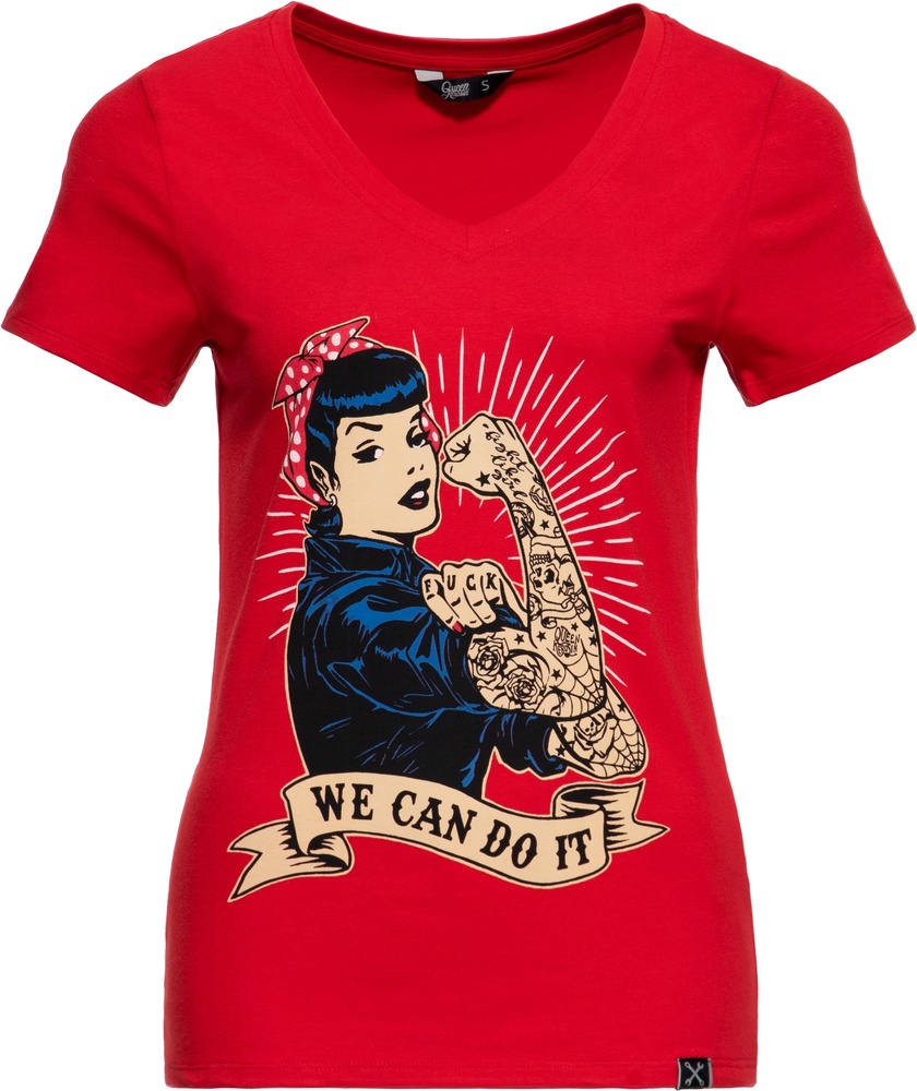 Queen Kerosin Damen T Shirt - We Can Do It QK120066 - Damen