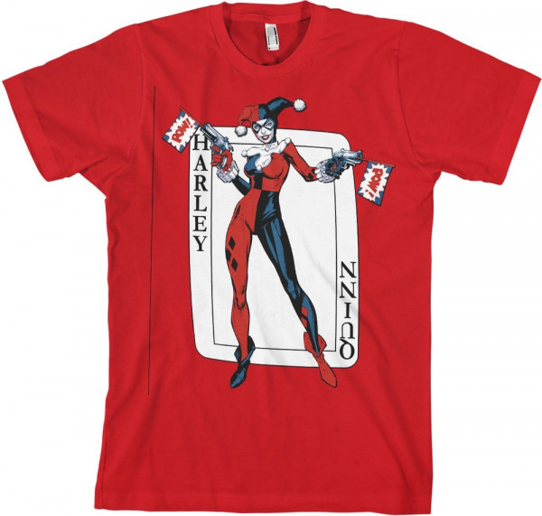Harley Quinn Card Games T-Shirt Red