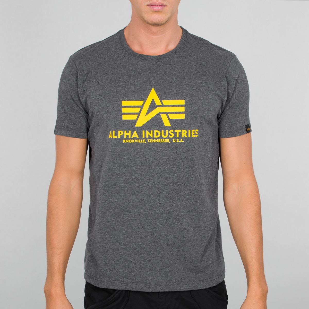 T-Shirt Lifestyle T-Shirts / Men Charcoal | Industries | Tops Alpha Basic | Heather