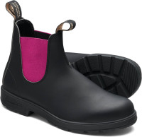 Blundstone Stiefel Boots #2208 Black Leather with Fuchsia Elastic (500 Series)