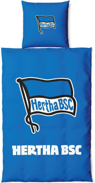 Hertha BSC Berlin Leuchtbettwäscheset Fußball Blau/Weiß
