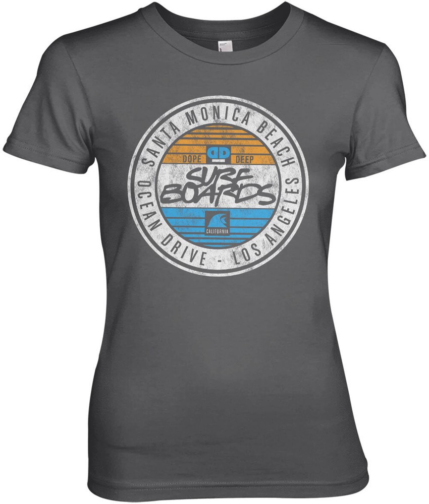 Dope & Deep Ocean Drive Girly Tee Damen T-Shirt Dark-Grau - Damen