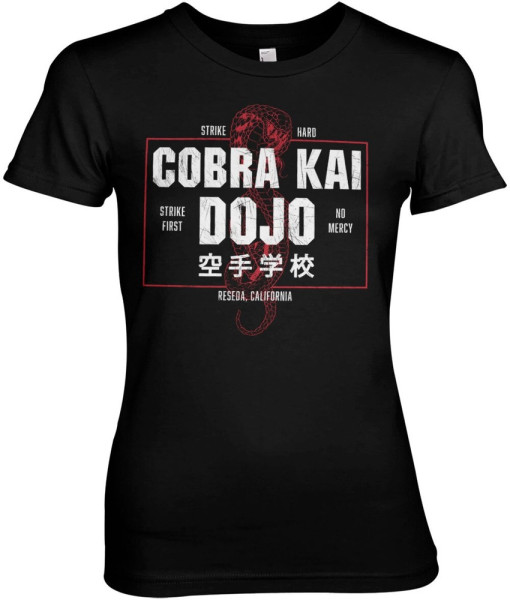 Cobra Kai Dojo Girly Tee Damen T-Shirt Black