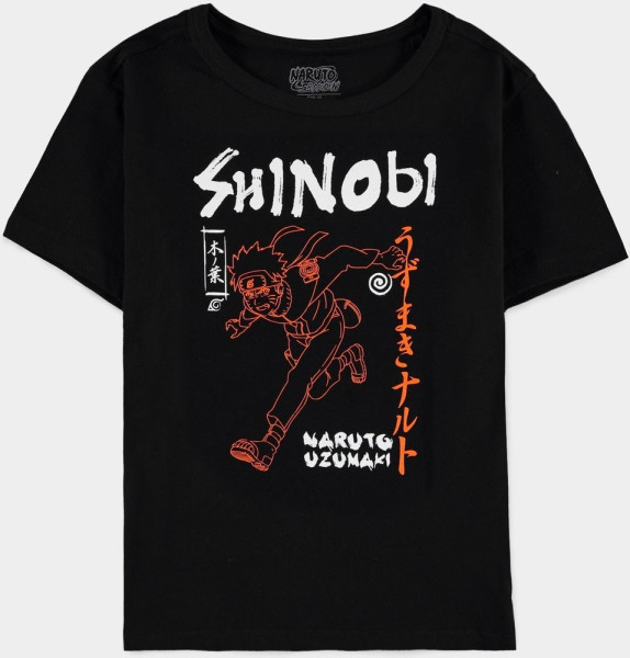 Naruto Shippuden - Naruto Uzumaki Shinobi - Boys Short Sleeved T-shirt Black