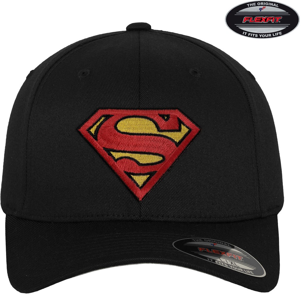 Superman Flexfit Cap Schwarz - Herren / Unisex