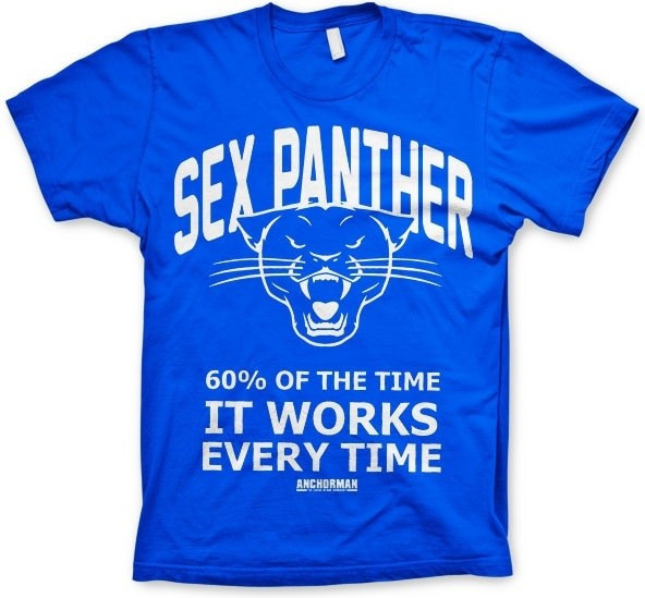 Anchorman Sex Panther T-Shirt Blue
