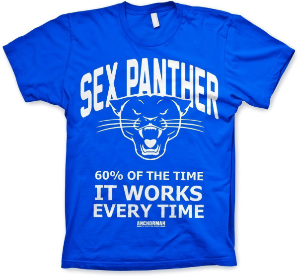 Anchorman Sex Panther T-Shirt Blue