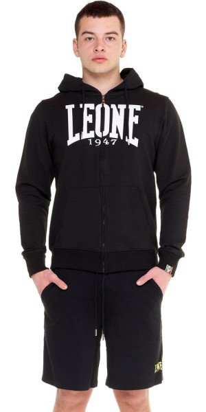 Leone Big Logo Kapuzensweatjacke mit Reißverschluss