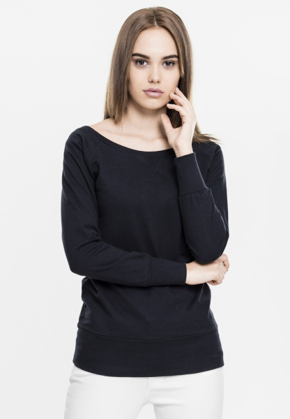 Urban Classics Damen Pullover Ladies Wideneck Crewneck TB607