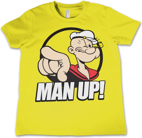 Popeye Man Up! Kids T-Shirt Kinder Yellow