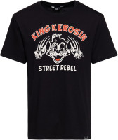 King Kerosin Street Rebel Print T-Shirt Schwarz