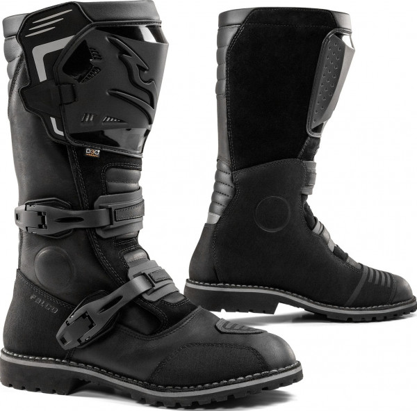 Falco Motorradschuhe Stiefel Durant Schwarz
