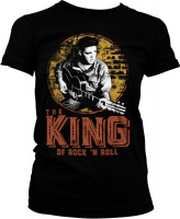 Elvis Presley The King Of Rock 'n Roll Girly Tee Damen T-Shirt Black Elvis Presley The King Of Rock 'n Roll Girly Tee Damen T-Shirt Black