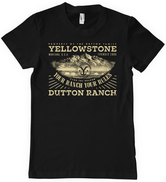 Yellowstone Your Ranch Your Ranch T-Shirt Black
