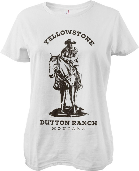 Yellowstone Rancher Girly Tee Damen T-Shirt White