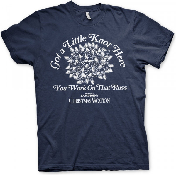 National Lampoon's Christmas Vacation Got a Little Knot Here T-Shirt Navy