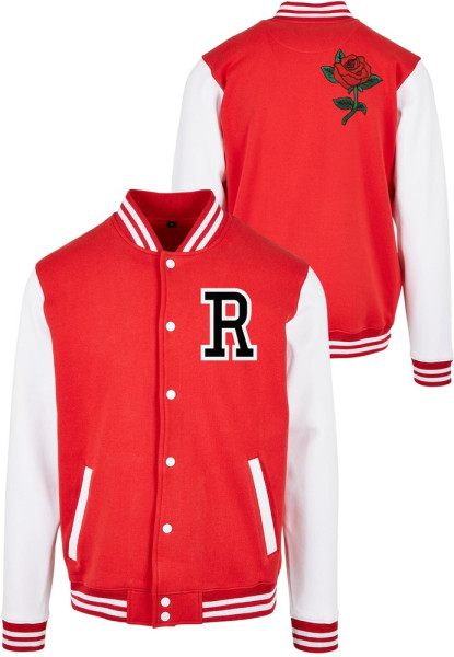 Mister Tee Rose College Jacket Red/Wht