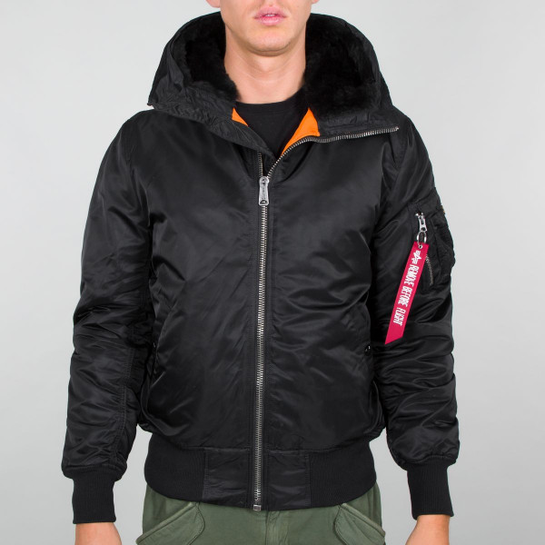 Alpha Industries MA-1 Hooded Jacke Black