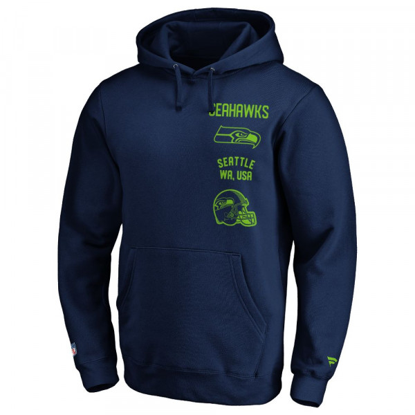 Seattle Seahawks Property Of Graphic Hoodie American Football Blau