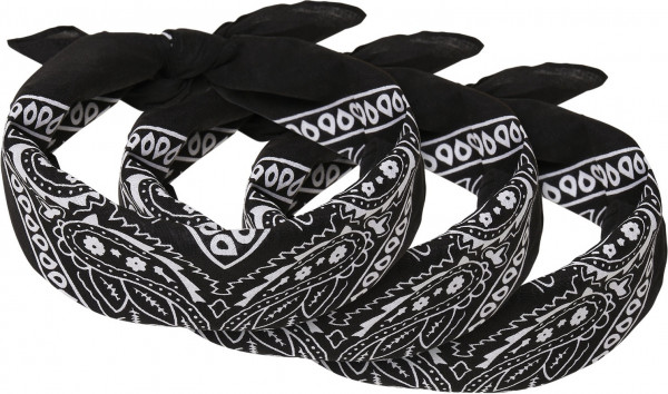 Urban Classics Halstuch Bandana 3-Pack Black