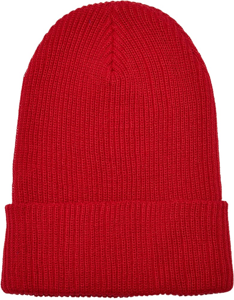 Flexfit Mütze Recycled Yarn Ribbed Knit Beanie Rot - Herren / Unisex