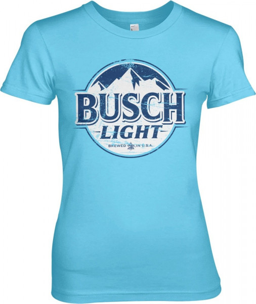 Busch Light Beer Vintage Logo Girly Tee Girly Tee Damen T-Shirt Skyblue