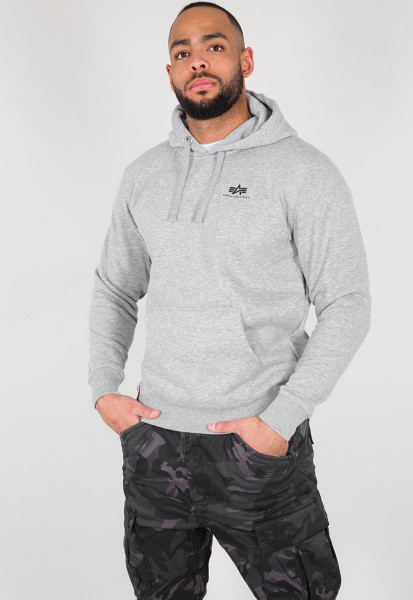 Alpha Industries Basic Hoody Small Logo Hoodies / Sweatshirts Grey Heather