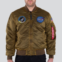 Alpha Industries Jacke MA-1 VF NASA Battlewash Washed Orange